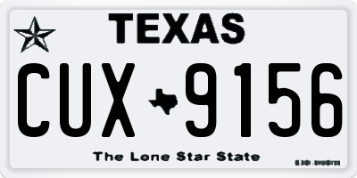 TX license plate CUX9156