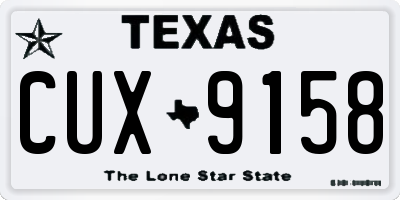 TX license plate CUX9158