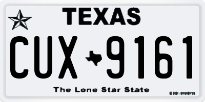 TX license plate CUX9161