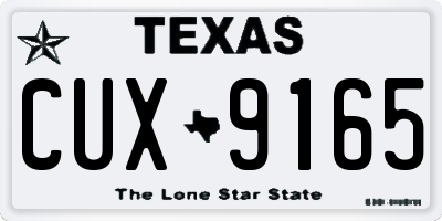 TX license plate CUX9165