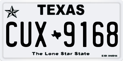 TX license plate CUX9168