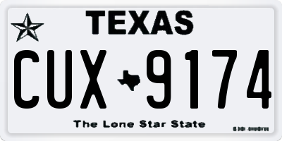 TX license plate CUX9174