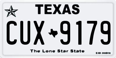 TX license plate CUX9179