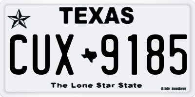 TX license plate CUX9185