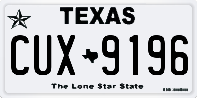 TX license plate CUX9196