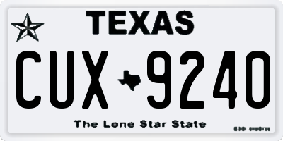 TX license plate CUX9240