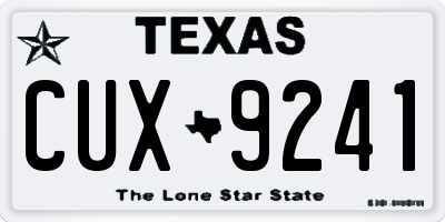 TX license plate CUX9241