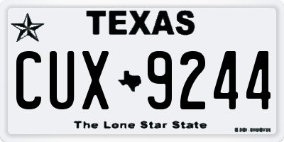 TX license plate CUX9244