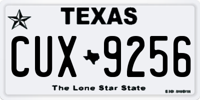 TX license plate CUX9256