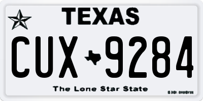 TX license plate CUX9284