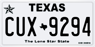 TX license plate CUX9294