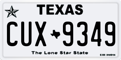 TX license plate CUX9349