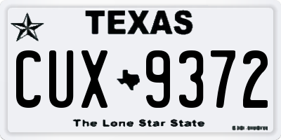 TX license plate CUX9372