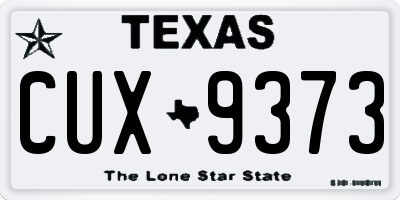 TX license plate CUX9373