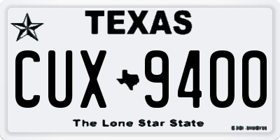 TX license plate CUX9400