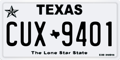 TX license plate CUX9401