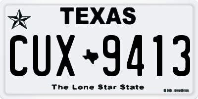 TX license plate CUX9413
