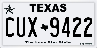 TX license plate CUX9422