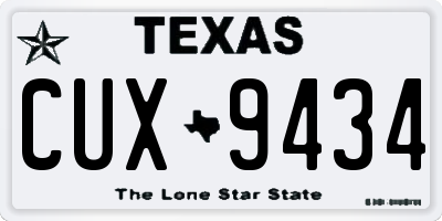 TX license plate CUX9434