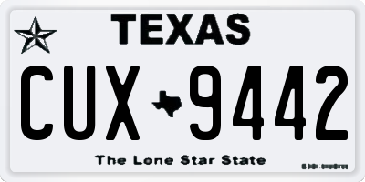 TX license plate CUX9442