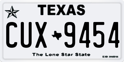 TX license plate CUX9454