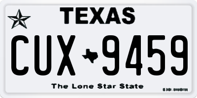 TX license plate CUX9459