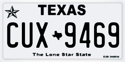 TX license plate CUX9469