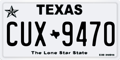 TX license plate CUX9470