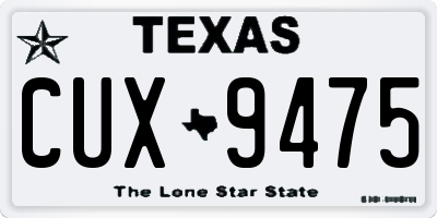 TX license plate CUX9475