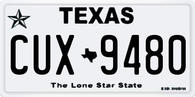 TX license plate CUX9480