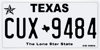 TX license plate CUX9484