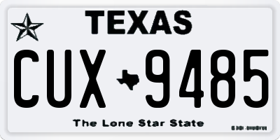 TX license plate CUX9485