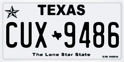 TX license plate CUX9486
