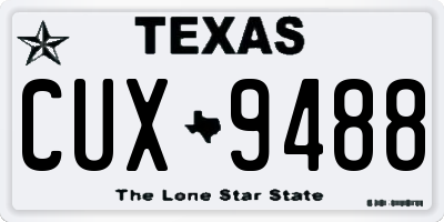 TX license plate CUX9488