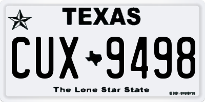 TX license plate CUX9498