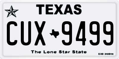 TX license plate CUX9499