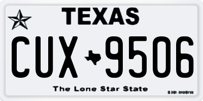 TX license plate CUX9506