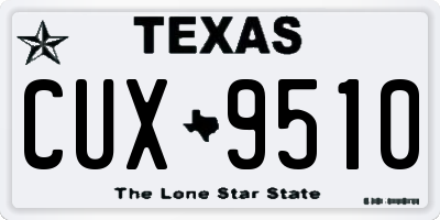 TX license plate CUX9510