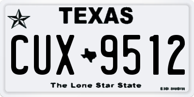 TX license plate CUX9512