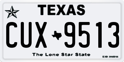 TX license plate CUX9513