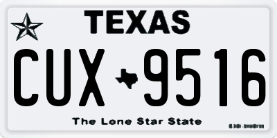 TX license plate CUX9516