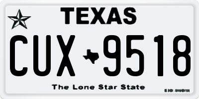 TX license plate CUX9518