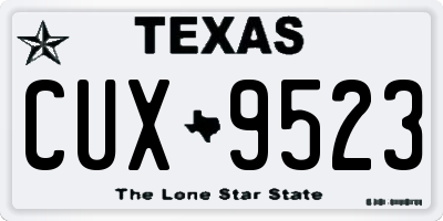 TX license plate CUX9523