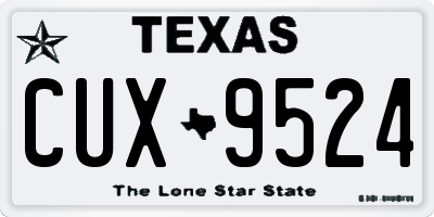 TX license plate CUX9524