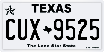TX license plate CUX9525
