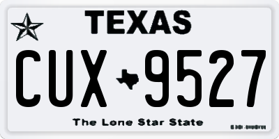 TX license plate CUX9527