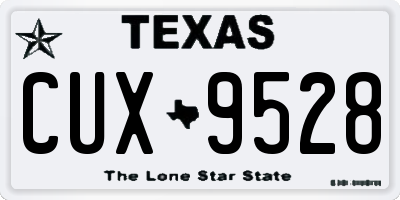 TX license plate CUX9528