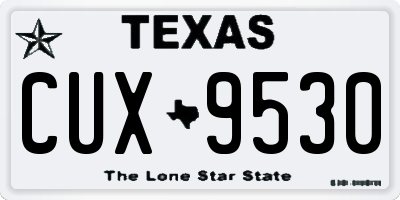 TX license plate CUX9530