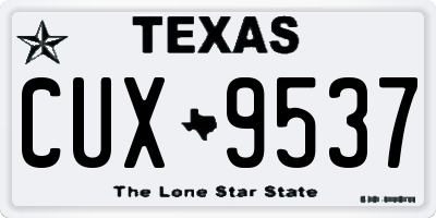 TX license plate CUX9537