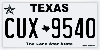 TX license plate CUX9540